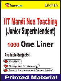 IIT Mandi Non Teaching (Junior Superintendent) One Liner Book in English