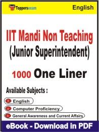 IIT Mandi Non Teaching (Junior Superintendent) One Liner Book PDF in English