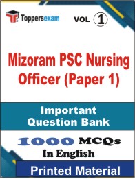 Mizoram PSC Nursing Officer (Paper 1) Book in English - Objective MCQ (VOL.1)