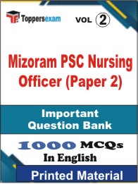 Mizoram PSC Nursing Officer (Paper 2) Book in English - Objective MCQ (VOL.2)