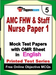 AMC FHW & Staff Nurse (Paper 1) Exam Mock Test Papers (Book) in English