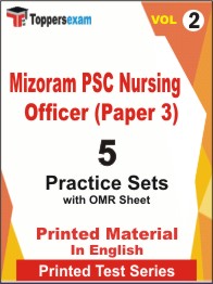 Mizoram PSC Nursing Officer (Paper 3) Book in English - Practice Set (VOL.2)