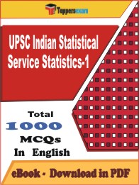 UPSC Indian Statistical Service Statistics-1 PDF Book in English - MCQ / Objective Questions