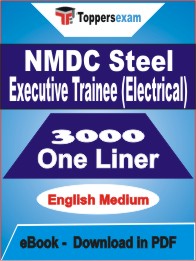 NMDC Steel Executive Trainee (Electrical) One Liner Book PDF in English