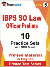 IBPS SO Law Officer (Prelims) Book in English - Practice Set (VOL.5)