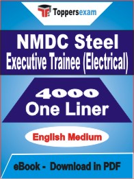 NMDC Steel Executive Trainee (Electrical) One Liner Book PDF in English