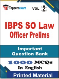 IBPS SO Law Officer (Prelims) Book in English - Objective MCQ (VOL.2)