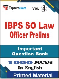 IBPS SO Law Officer (Prelims) Book in English - Objective MCQ (VOL.4)