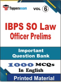 IBPS SO Law Officer (Prelims) Book in English - Objective MCQ (VOL.6)