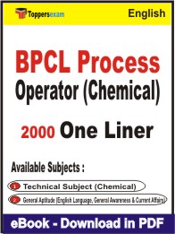 BPCL Process Operator (Chemical) One Liner Book PDF in English