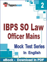 IBPS SO Law Officer (Mains) PDF Book In English - Question Paper