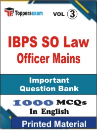 IBPS SO Law Officer (Mains) Book in English - Objective MCQ (VOL.3)