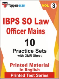 IBPS SO Law Officer (Mains) Book in English - Practice Set (VOL.3)