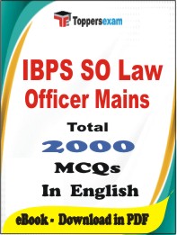 IBPS SO Law Officer (Mains) PDF Book In English - MCQ / Objective Questions