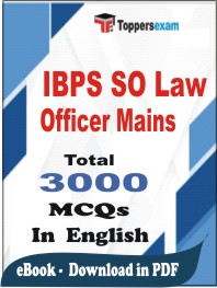 IBPS SO Law Officer (Mains) PDF Book In English - MCQ / Objective Questions