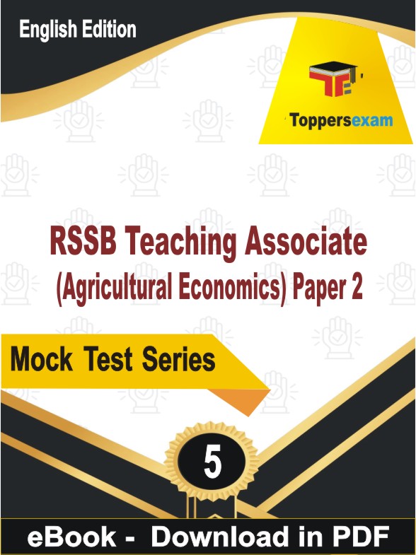 RSSB Teaching Associate (Agricultural Economics) Paper 2 PDF Book In English - Practice Set
