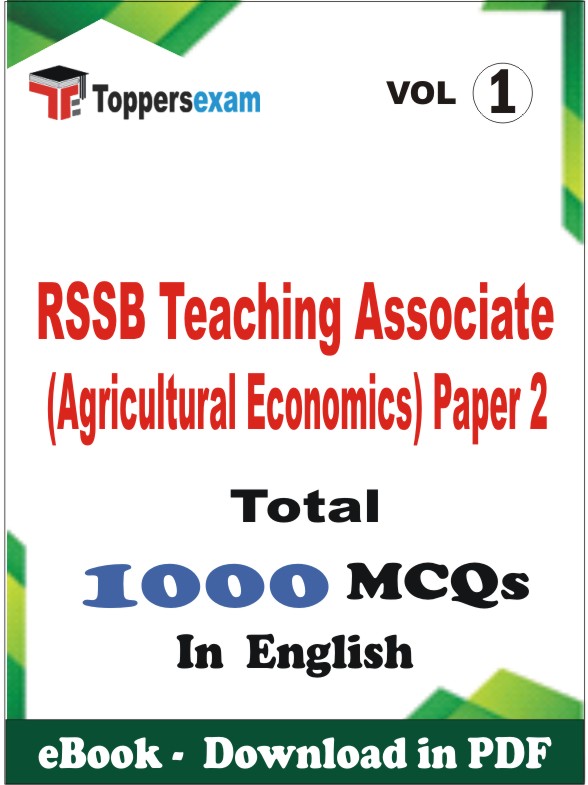 RSSB Teaching Associate (Agricultural Economics) Paper 2 PDF Book In English - MCQ / Objective Questions (VOL.1)