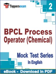 BPCL Process Operator (Chemical) Test PDF Book In English - Question Paper