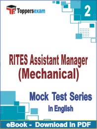 RITES Assistant Manager (Mechanical) Test PDF Book In English - Question Paper