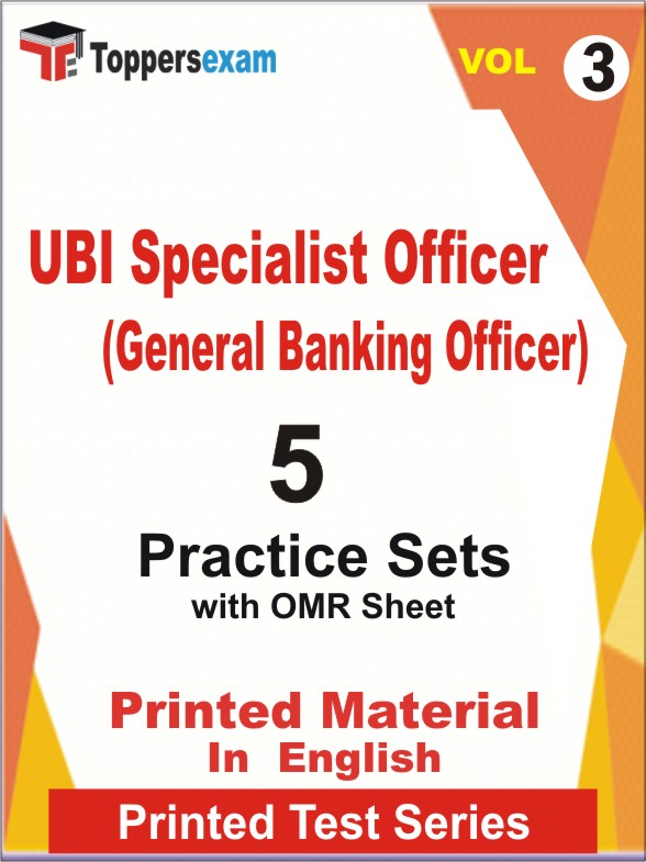 UBI Specialist Officer (General Banking Officer) Book in English - Practice Set (VOL.3)