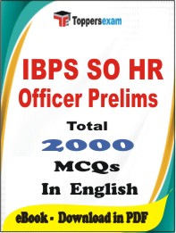 IBPS SO HR Officer (Prelims) PDF Book In English - MCQ / Objective Questions