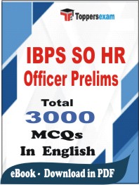 IBPS SO HR Officer (Prelims) PDF Book In English - MCQ / Objective Questions
