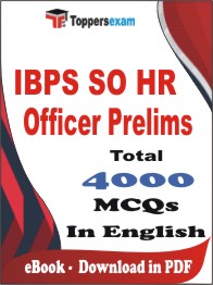 IBPS SO HR Officer (Prelims) PDF Book In English - MCQ / Objective Questions