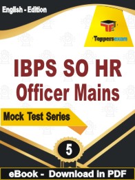 IBPS SO HR Officer (Mains) PDF Book In English - Practice Set