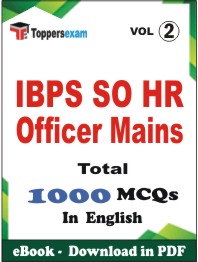 IBPS SO HR Officer (Mains) PDF Book In English - MCQ / Objective Questions (VOL.2)