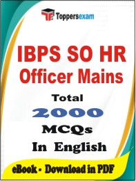 IBPS SO HR Officer (Mains) PDF Book In English - MCQ / Objective Questions