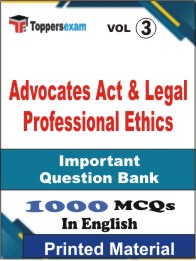 Advocates Act & Legal Professional Ethics Book in English - Objective MCQ (VOL.3)