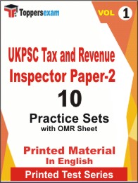 UKPSC Tax and Revenue Inspector Paper-2 Book in English - Practice Set (VOL.1)