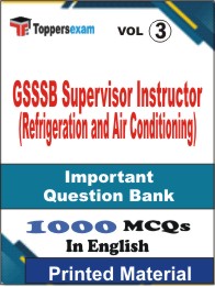 GSSSB Supervisor Instructor (Refrigeration and Air Conditioning) Book in English - Objective MCQ (VOL.3)