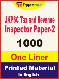 UKPSC Tax and Revenue Inspector Paper-2 One Liner Book in English