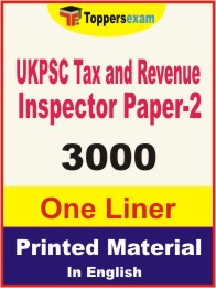 UKPSC Tax and Revenue Inspector Paper-2 One Liner Book in English