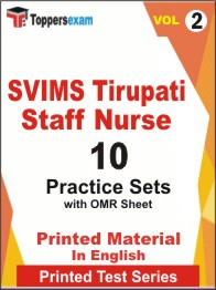 SVIMS Tirupati Staff Nurse Book in English - Practice Set (VOL.2)