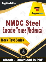 NMDC Steel Executive Trainee (Mechanical) Test PDF Book In English - Practice Set