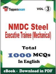 NMDC Steel Executive Trainee (Mechanical) PDF Book in English - MCQ / Objective Questions (VOL.3)