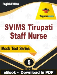 SVIMS Tirupati Staff Nurse Test PDF Book In English - Practice Set