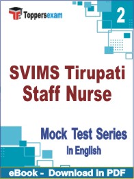 SVIMS Tirupati Staff Nurse Test PDF Book In English - Question Paper