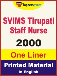SVIMS Tirupati Staff Nurse One Liner Book in English
