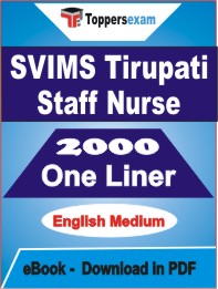 SVIMS Tirupati Staff Nurse One Liner Book PDF in English