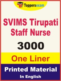 SVIMS Tirupati Staff Nurse One Liner Book in English
