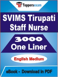 SVIMS Tirupati Staff Nurse One Liner Book PDF in English