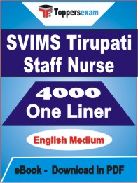 SVIMS Tirupati Staff Nurse One Liner Book PDF in English