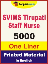 SVIMS Tirupati Staff Nurse One Liner Book in English