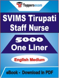 SVIMS Tirupati Staff Nurse One Liner Book PDF in English