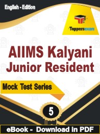 AIIMS Kalyani Junior Resident Test PDF Book In English - Practice Set