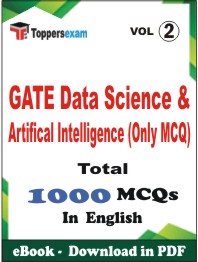 GATE Data Science & Artifical Intelligence (Only MCQ) PDF Book In English - MCQ / Objective Questions (VOL.2)