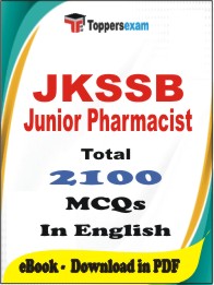 JKSSB Junior Pharmacist PDF Book in English - MCQ / Objective Questions